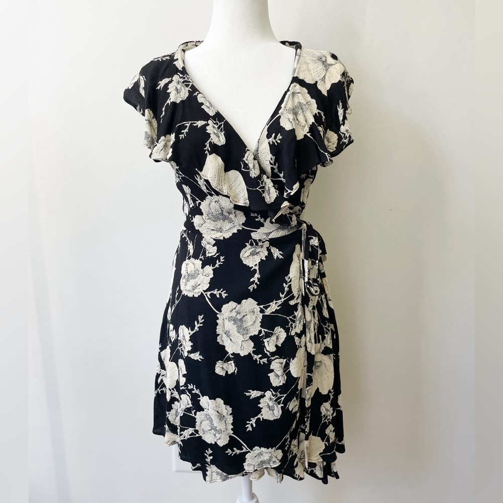 Free People Size M French Quarter Print Wrap Dress